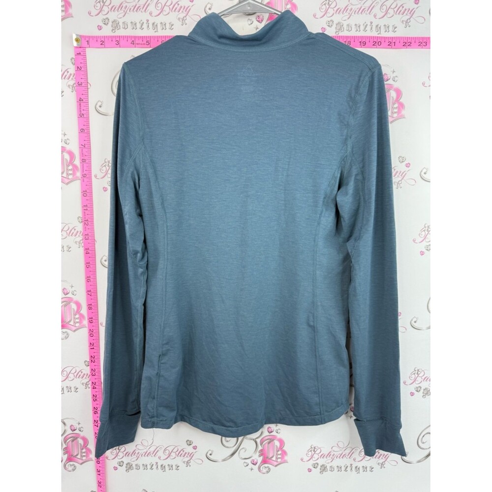Paradox sweater drirelease repreve blue half zip Slate Blue Quarter-Zip Pullover - Picture 2 of 14